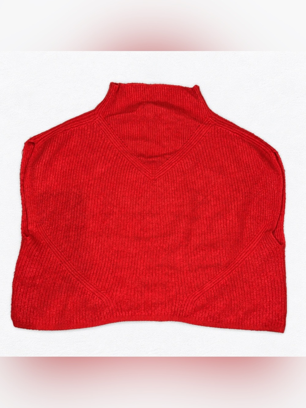 Anthropologie The Cashmere Collection Red Cashmere Mock Neck Sweater Size L